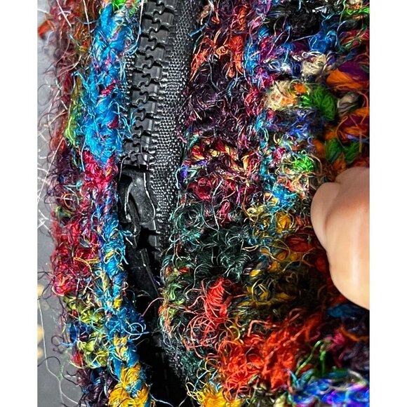 Lakhay's Collection Silk Crossbody Bag Purse Bright Colorful Boho Fun - Picture 5 of 9